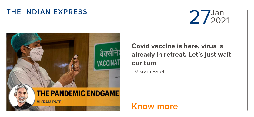 Covid vaccine is here & already in retreat - Vikram Patel
