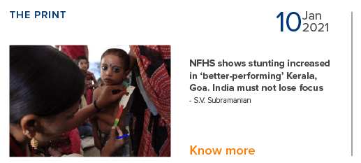 NFHS shows stunting increased in 'better-performing' Kerala, Goa - S.V. Subramanian